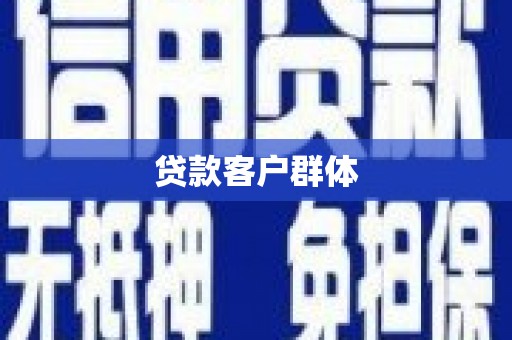 漳县贷款客户群体