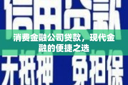 漳县消费金融公司贷款，现代金融的便捷之选