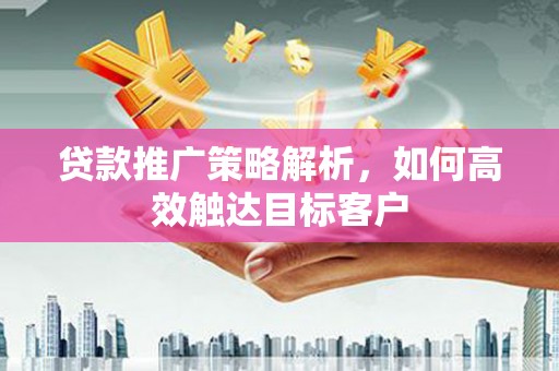 漳县贷款推广策略解析，如何高效触达目标客户