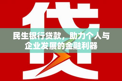 漳县民生银行贷款，助力个人与企业发展的金融利器