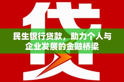 漳县民生银行贷款，助力个人与企业发展的金融桥梁