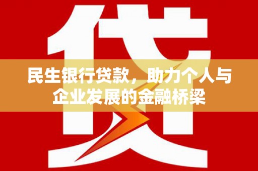 漳县民生银行贷款，助力个人与企业发展的金融桥梁