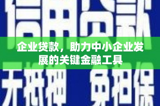 漳县企业贷款，助力中小企业发展的关键金融工具
