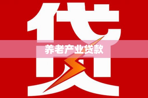 漳县养老产业贷款