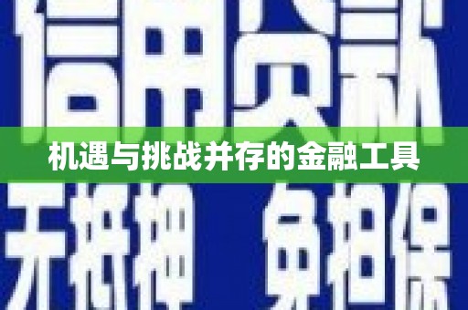 漳县机遇与挑战并存的金融工具