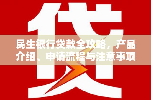 漳县民生银行贷款全攻略，产品介绍、申请流程与注意事项